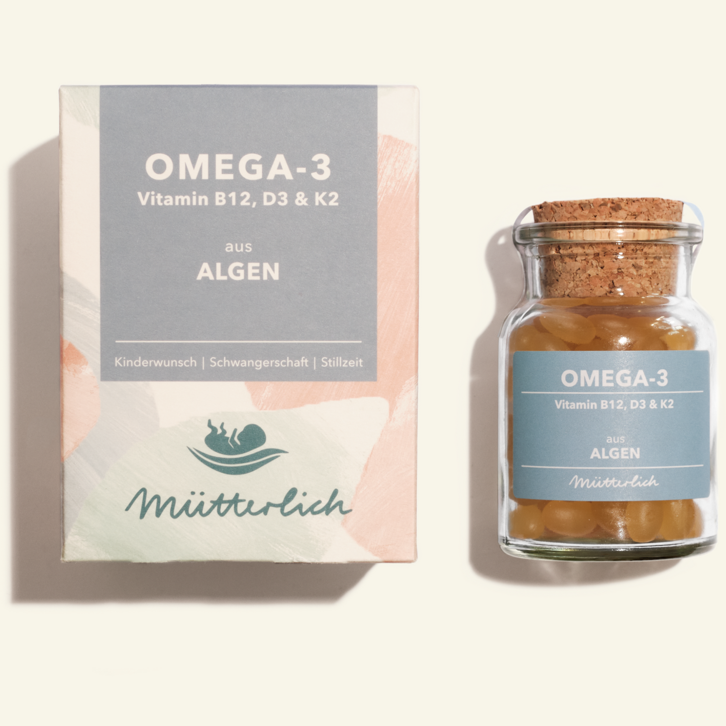 Omega-3 Mini-Kapseln aus Algen